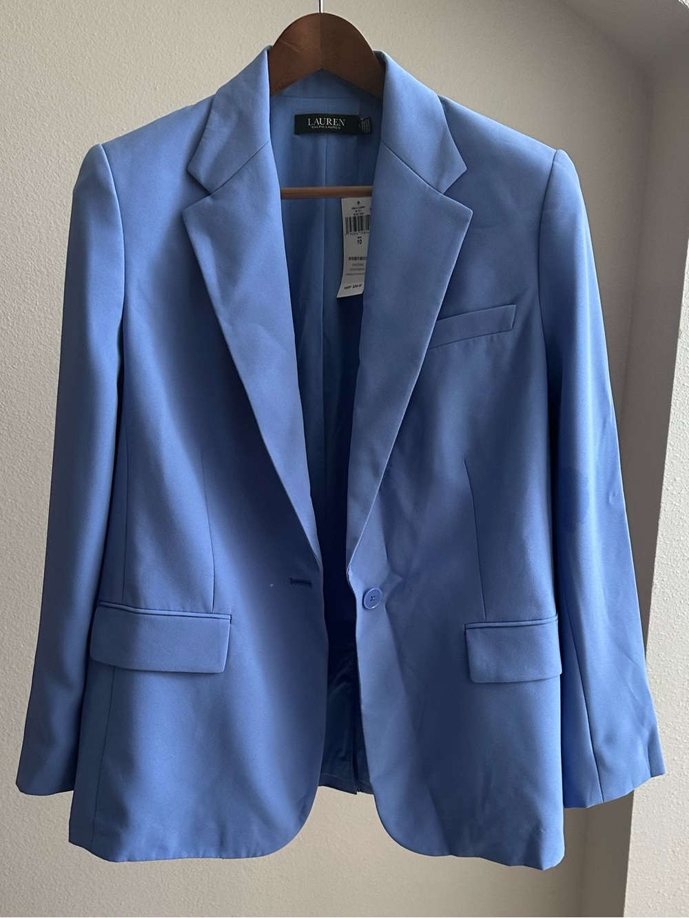 Ralph Lauren Light Blue Single-Button Blazer NWT